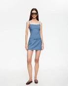 Glace Mini Dress in Navy Stripe by Lioness | Winsome Girl Fashion 