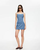 Glace Mini Dress in Navy Stripe by Lioness | Winsome Girl Fashion 