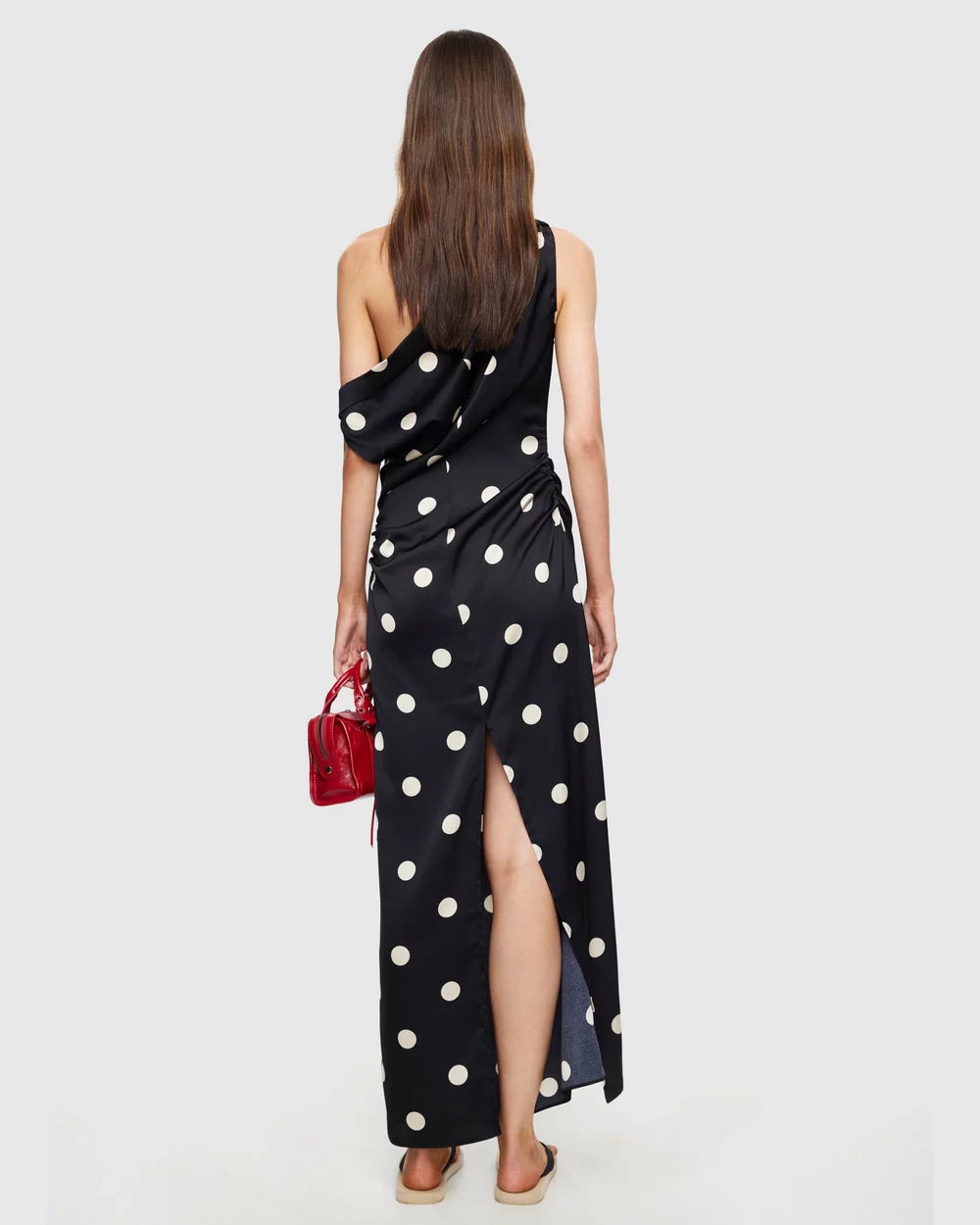 Sweetheart Maxi Dress in Noir Polka by Lioness | Winsome Girl Fashion 