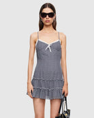 Yves Mini Dress in Noir Gingham by Lioness | Winsome Girl Fashon 