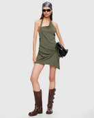 Moonlight Mini Dress in Khaki by Lioness | Winsome Girl Fashion