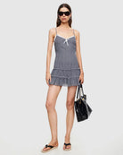 Yves Mini Dress in Noir Gingham by Lioness | Winsome Girl Fashon 