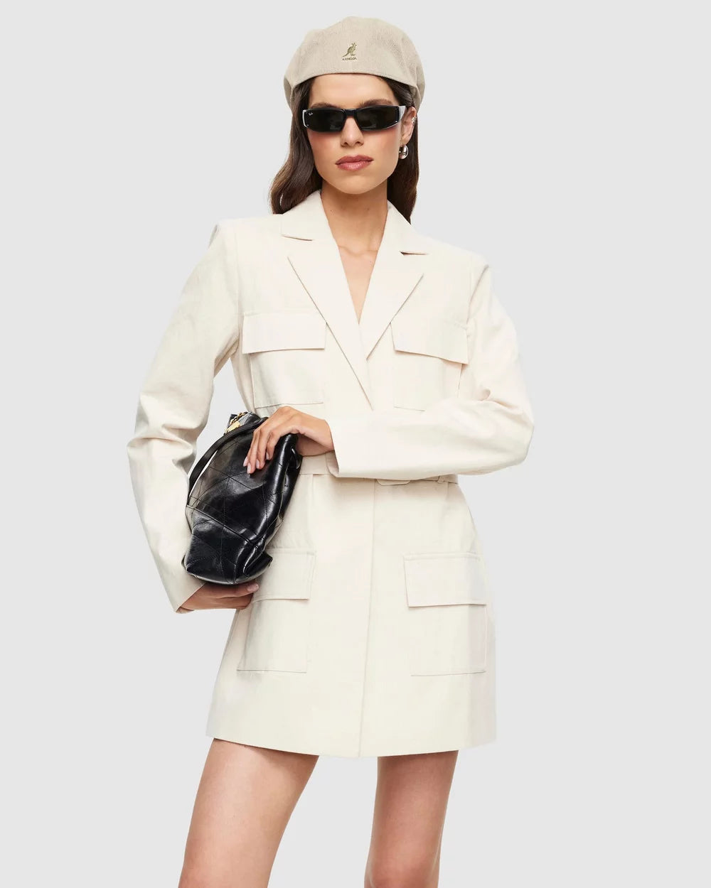 Steinway Mini Dress in Beige by Lioness | Winsome Girl Fashion 