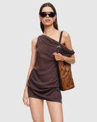 Sweetheart Mini Dress in Brown by Lioness | Winsome Girl Fashion 