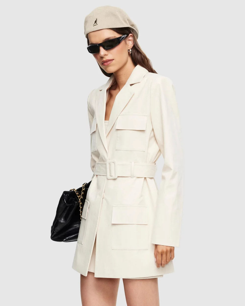 Steinway Mini Dress in Beige by Lioness | Winsome Girl Fashion 