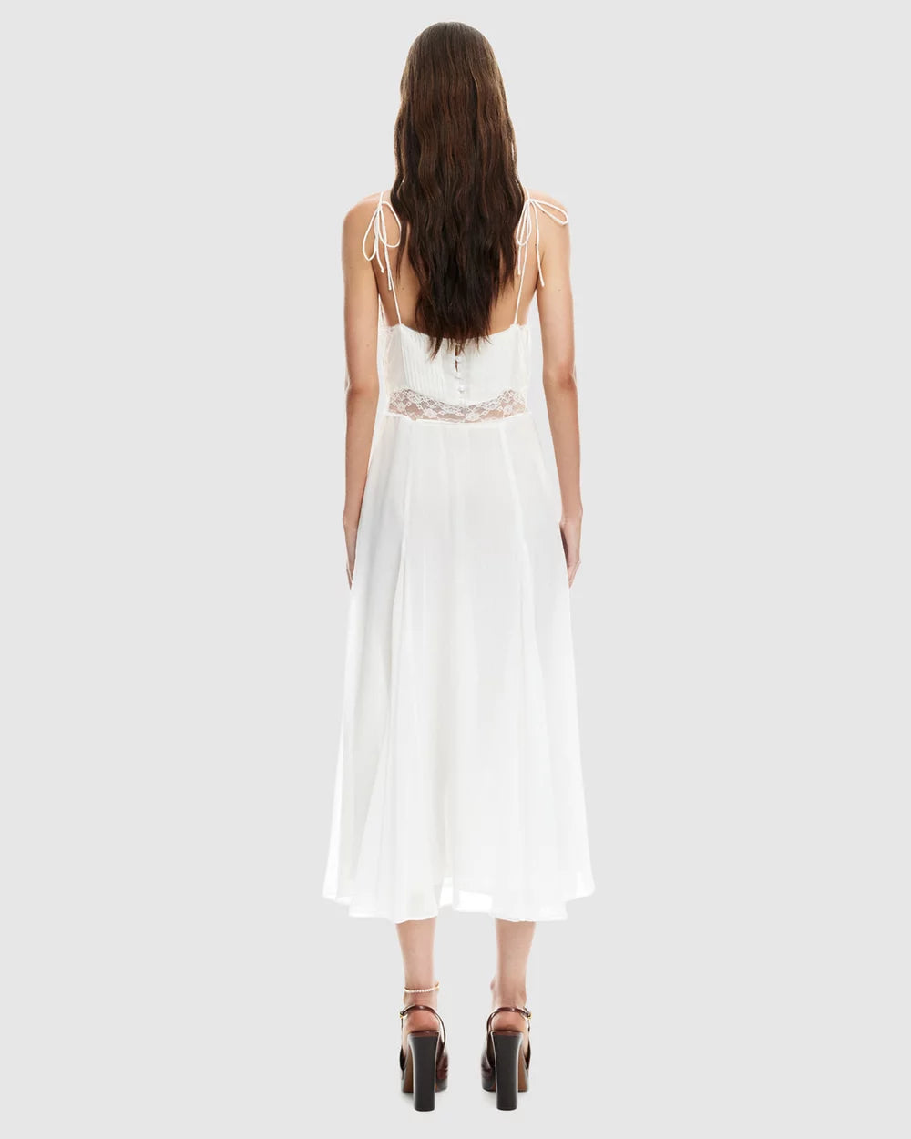 Harmony Midi Dress Pearl by Lioness | Winsome Girl Fashion 