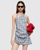 Moonlight Mini Dress in Ash Plaid by Lioness | Winsome Girl Fashion 