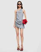 Moonlight Mini Dress in Ash Plaid by Lioness | Winsome Girl Fashion 