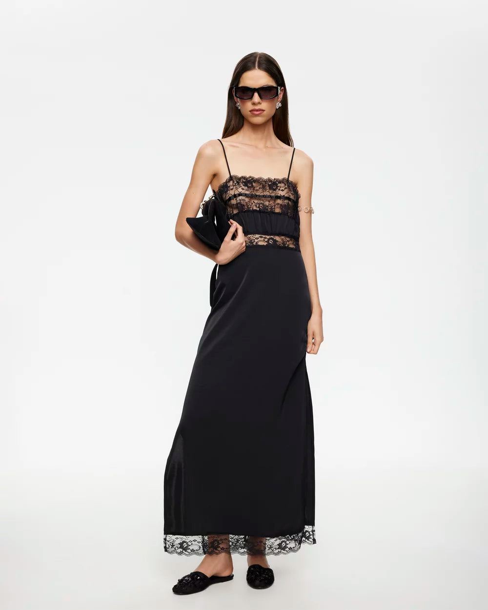 She Maxi Dress in Noir by Lioness | Winsome Girl Fashion 