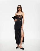 She Maxi Dress in Noir by Lioness | Winsome Girl Fashion 