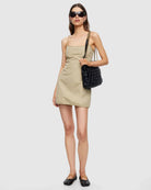 Voyage Mini Dress in Tan by Lioness | Winsome Girl Fashion 