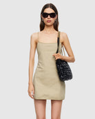 Voyage Mini Dress in Tan by Lioness | Winsome Girl Fashion 