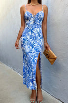 Runaway Kiah Midi Dress - Blue Floral