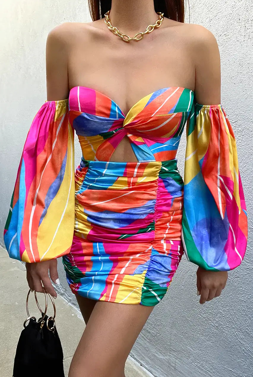 Runaway Solen Mini Dress - Multicolour